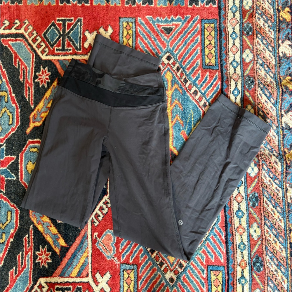 Gray Lululemon flared leggings